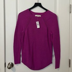 Loft magenta knit sweater size XS